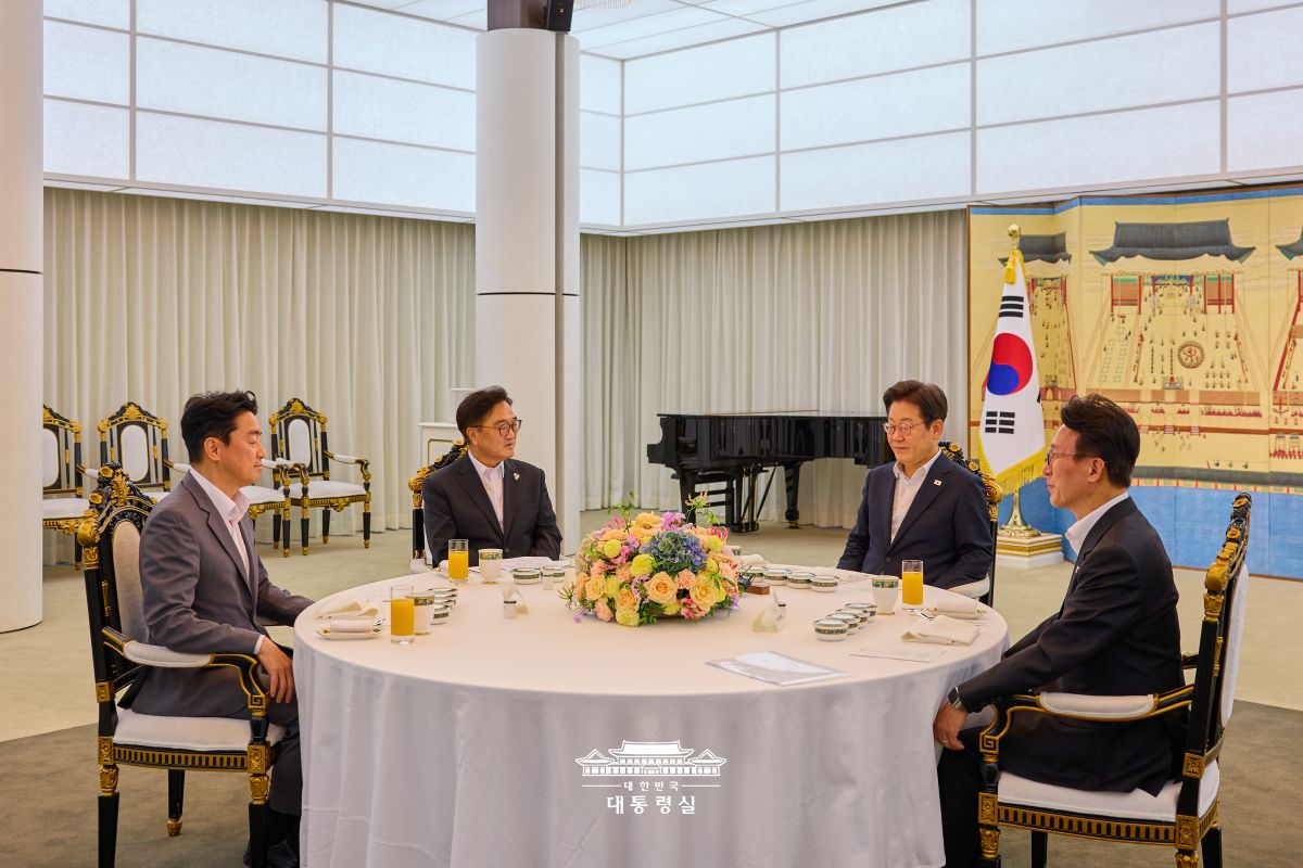국회의장·국무총리 만찬 사진