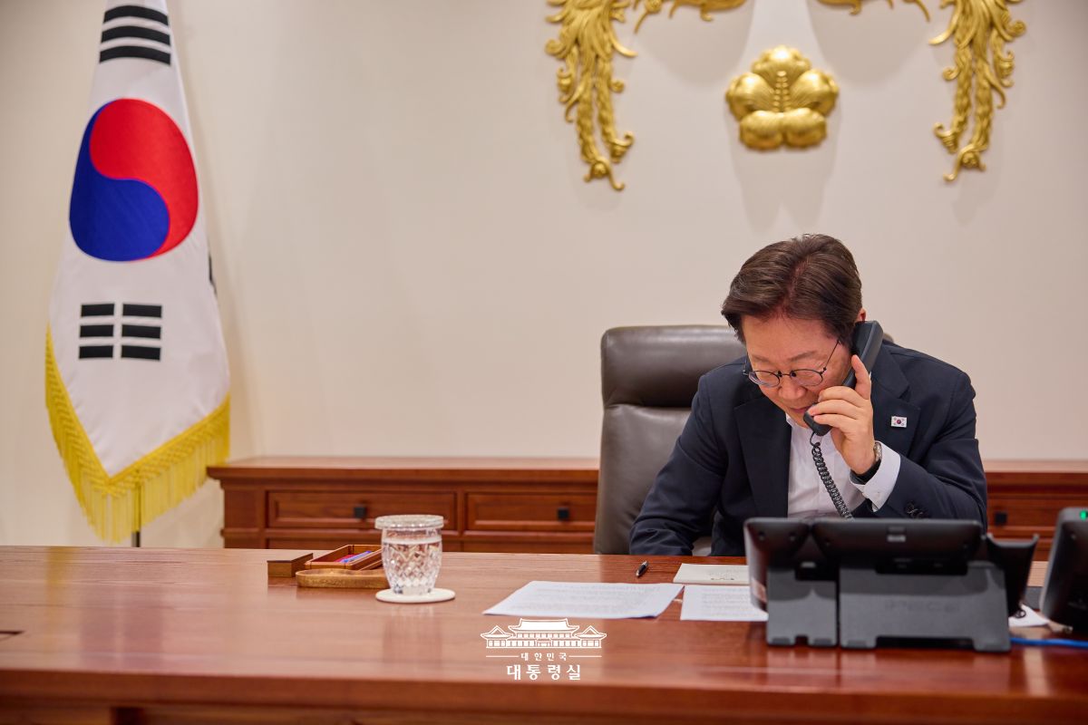 한국·튀르키예 정상 통화 사진