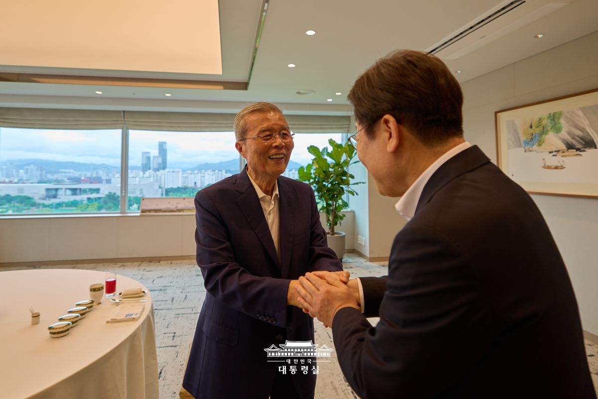 김종인 전 비상대책위원장과의 오찬 회동 사진