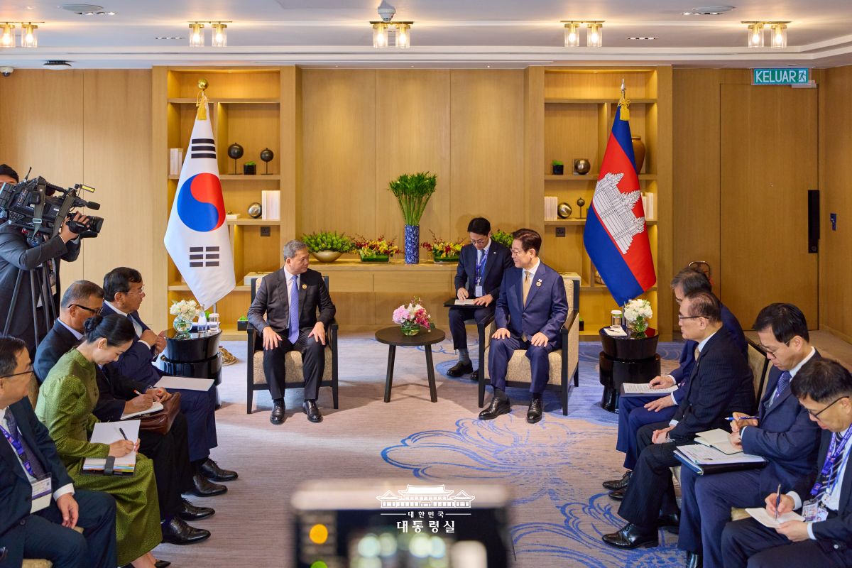 한국·캄보디아 정상회담 사진