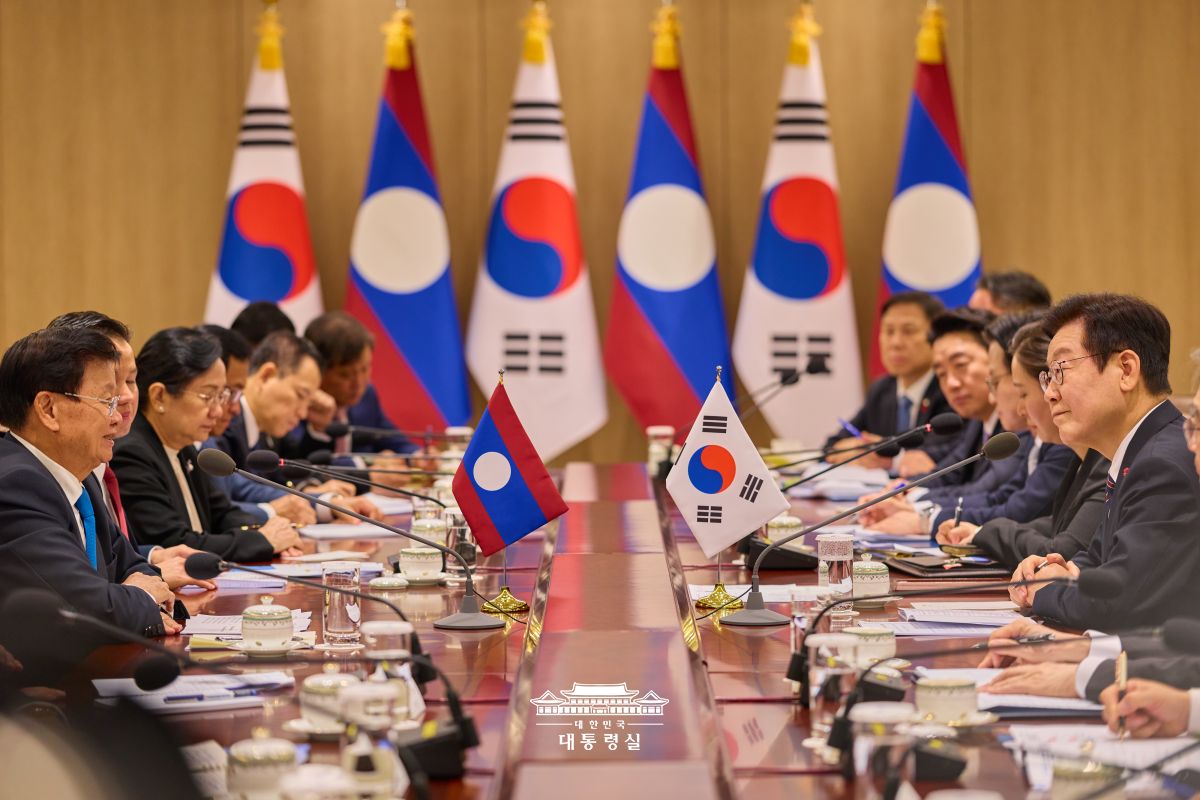 한·라오스 확대회담 사진